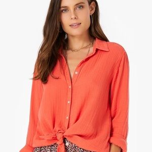 Xirena $184 Scout Shirt in Pink Coral; S
